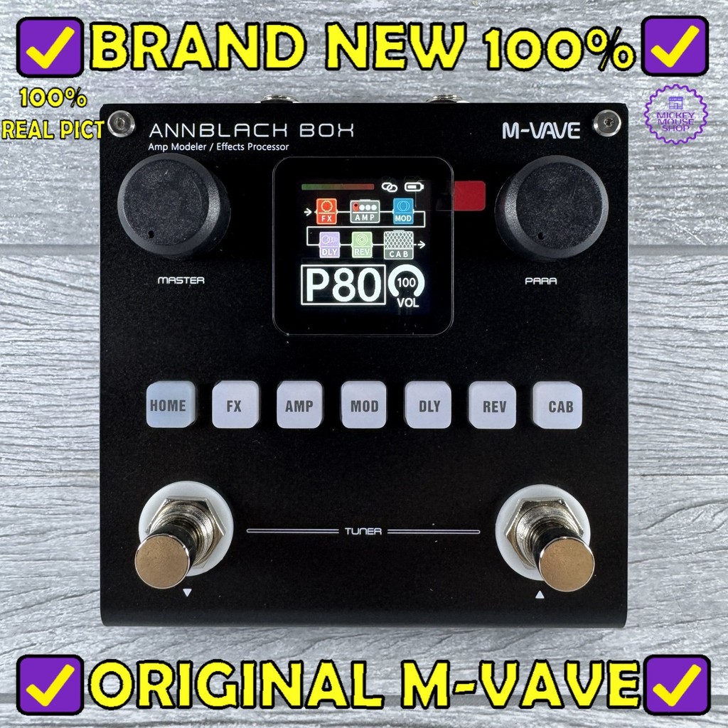 Efek Gitar M-VAVE ANNBLACKBOX AMP Modeler Effects Processor Multi Efek Bluetooth Portable Pedal Elec