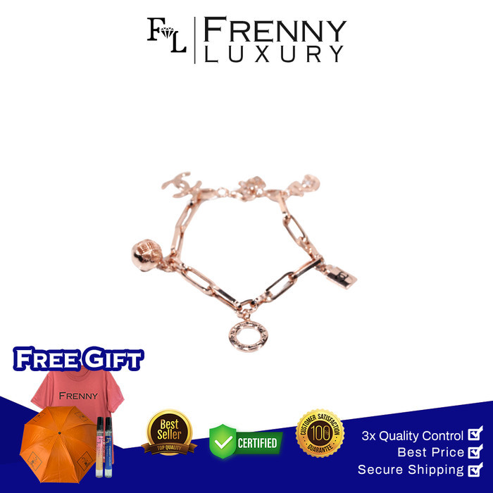 Gelang Emas Rose Gold Chnl Rumbai 17K Frenny Luxury