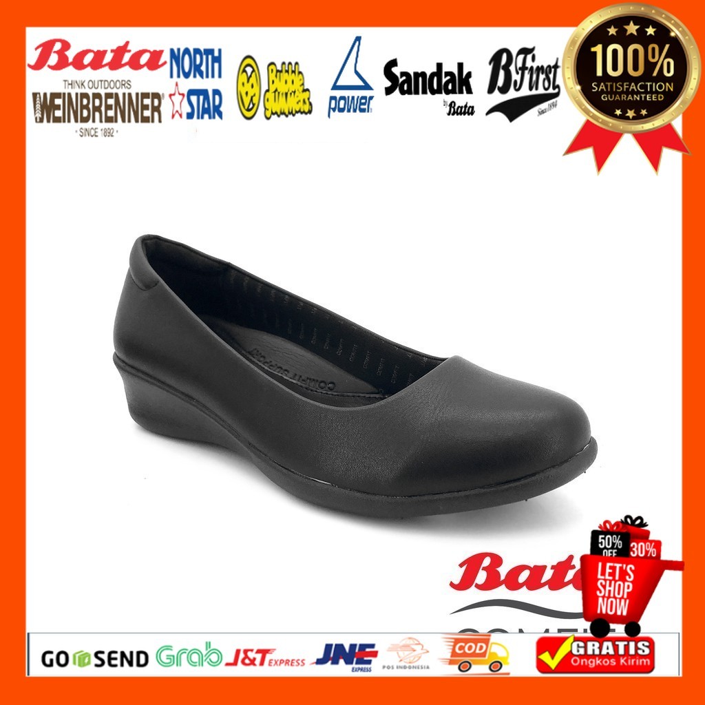 Sepatu BATA COMFIT Sepatu Wanita Fanny Black - 6516587