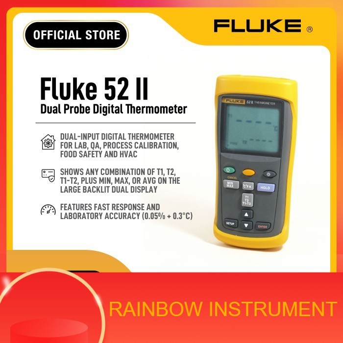 FLUKE 52 II Dual Probe Digital Thermometer