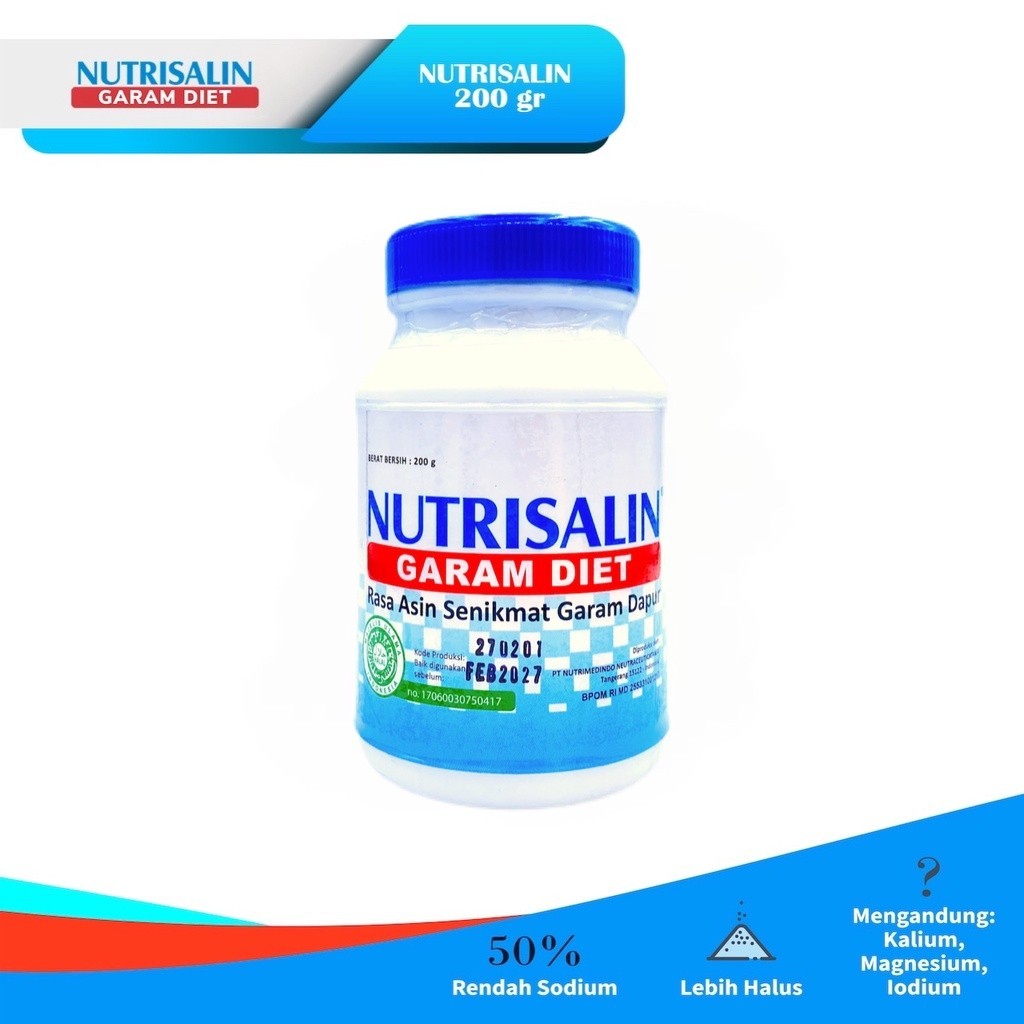 

Nutrisalin Garam Diet 200 gram