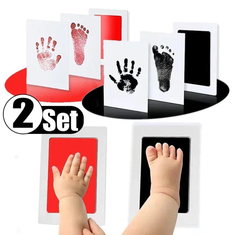 

2pc Newborn Baby Handprint Footprint Markers Ink Pads Safe Non-toxic No-Touch Skin Inkless Inkpad Kits Pet Paw Prints Souvenirs