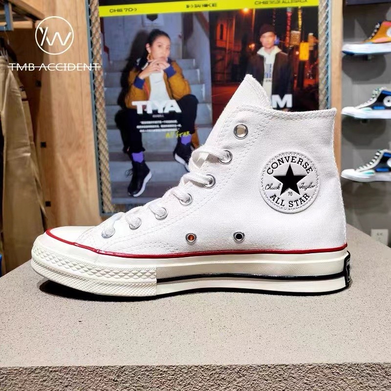 【 Ready 】 Con*vverse 1970s Samsung standard white high-end classic retro sports shoes unisex 162056C