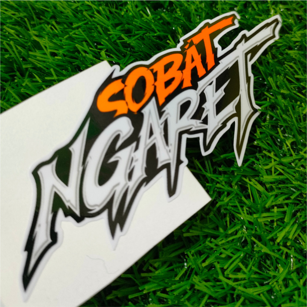

print Cetak Stiker sobat ngaret Vinyl / Hologram Cetak Stiker Label Sponsor / Label Usaha / kiss cut presisi terbaru stiker kecil sobat ngaret