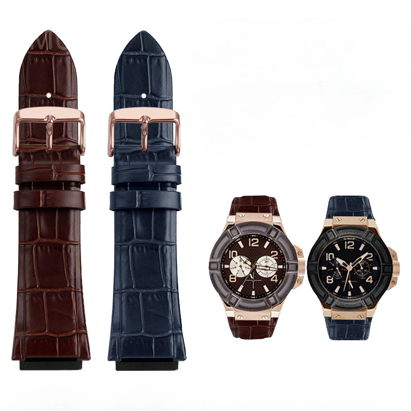 For Guess Top Layer Cowhide Watch Strap W0040G3 W0040G5 W0247G3 High Quality Genuine Leather Watchba