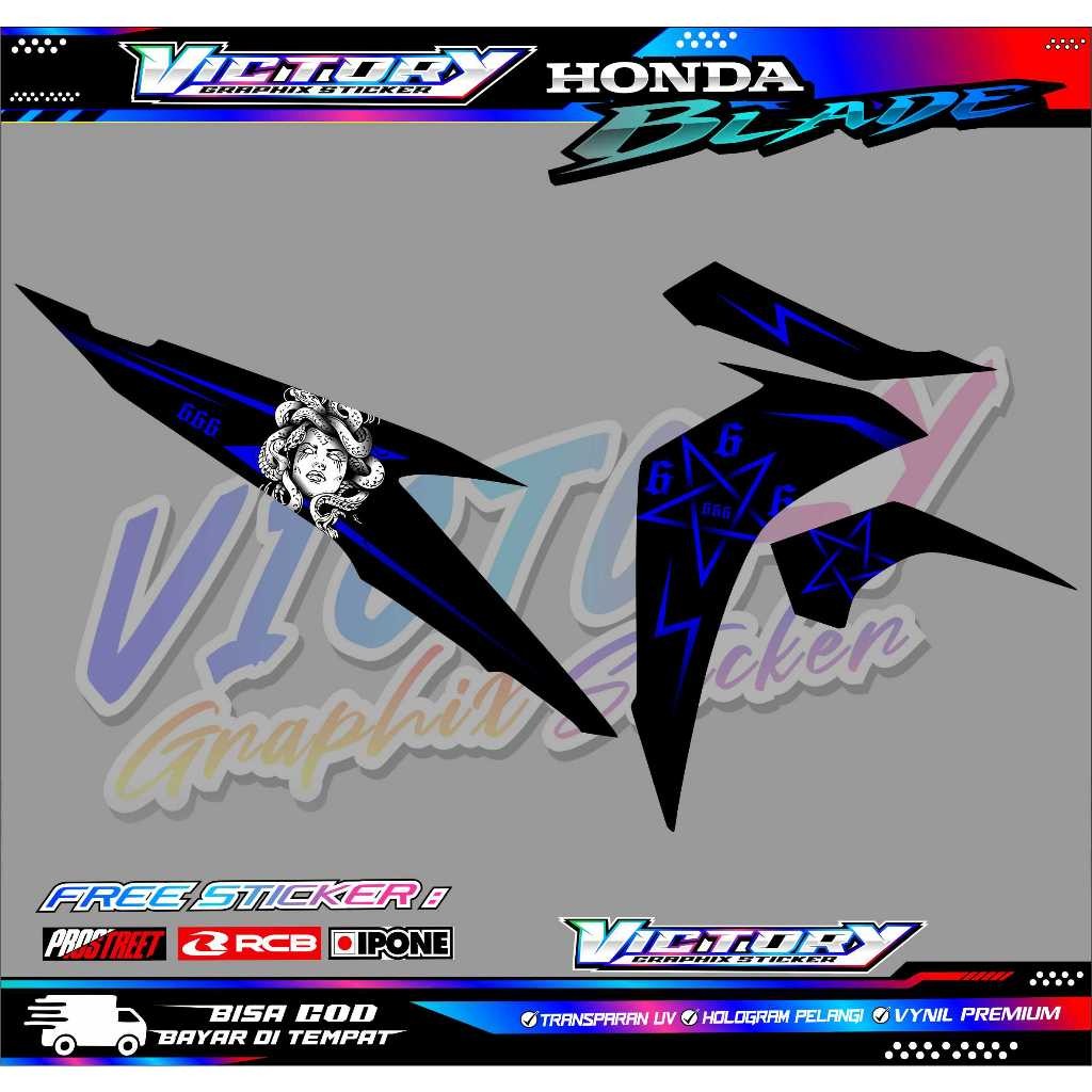 STRIPING VARIASI HONDA BLADE 125 / STICKER LIST VARIASI HONDA BLADE 125