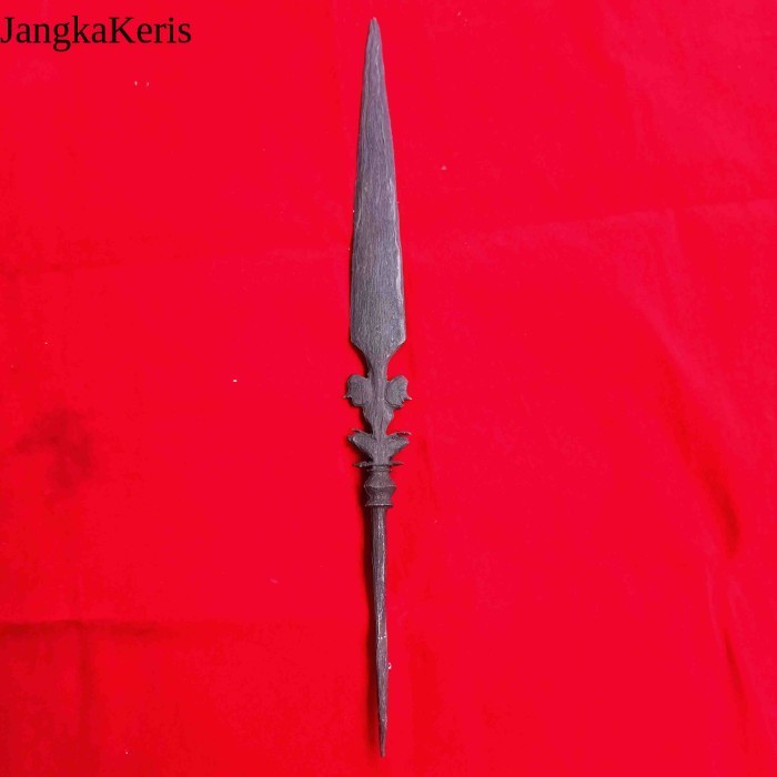 Tombak Pusaka Pandito Kembar Pamor Keleng Koleksi Antik gratis ongkir