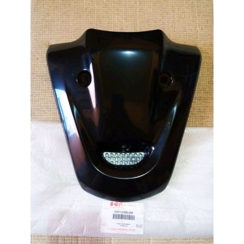 panel dada depan dasi tameng depan satria r satria s 2 tak lumba  warna hitam putih biru