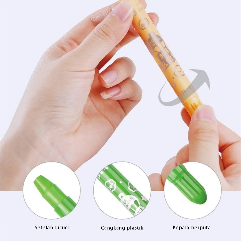 

mg LOOOOPY Crayon Grasp / Crayon Grasp Mata Sedang / Silky Crayon / Water Soluble Crayon / Crayon