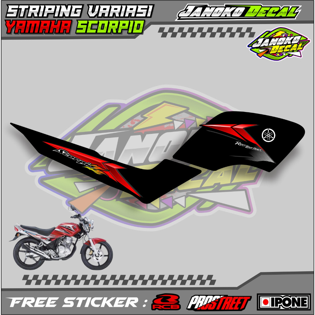 STRIPING VARIASI LIST YAMAHA SCORPIO / STICKER VARIASI YAMAHA SCROPIO