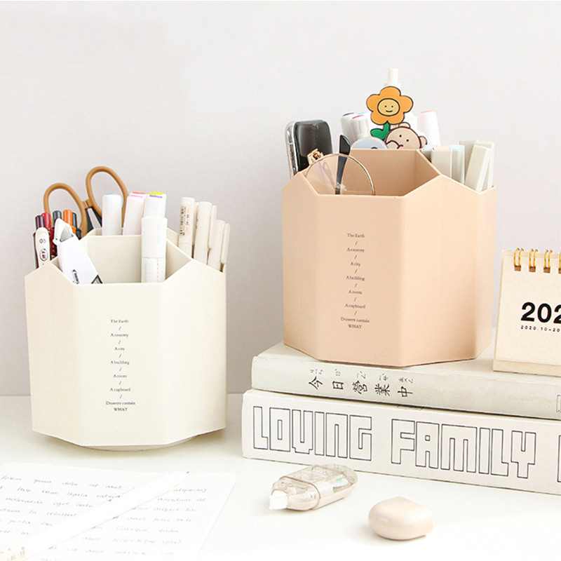 

High Quality Office Pen Holder Large Capacity Pencil Storage Box 360° Rotatable Penholder Organizer Stationery Student School