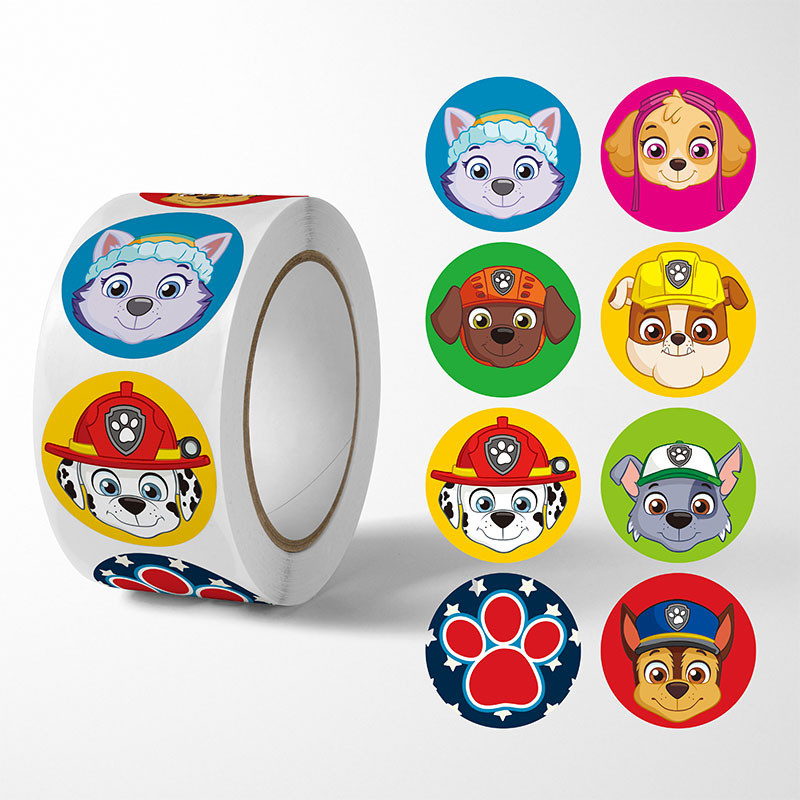 

New 500PCS Paw Patrol Children's Cartoon Stickers Cute Kids Stationery Supplies School Teacher Supplies Reward Sticker Toys Gift