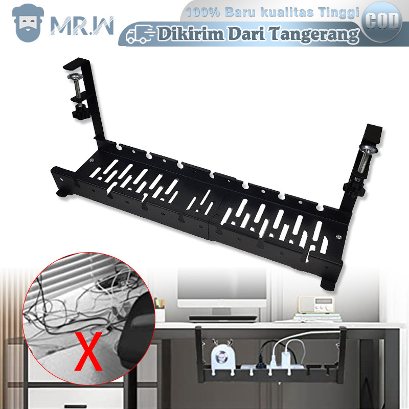 Cable Organizer Meja | Cable Management Under Desk | Rak Kabel Management Stainless Steel