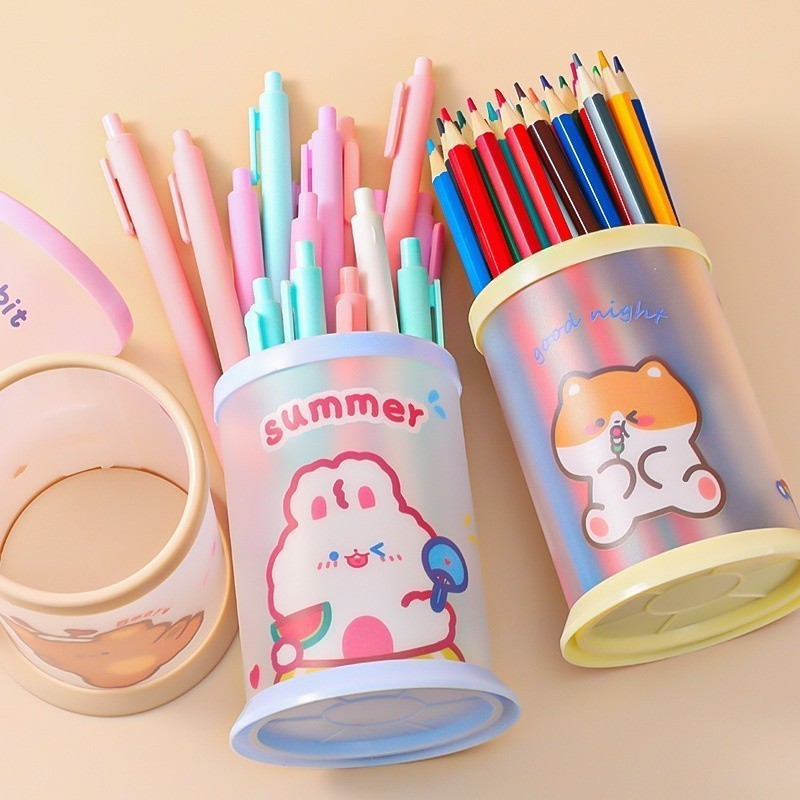 

Tempat Pensil Lipat Lucu DIY Tempat Penyimpanan Pulpen Multifungsi Import 1000