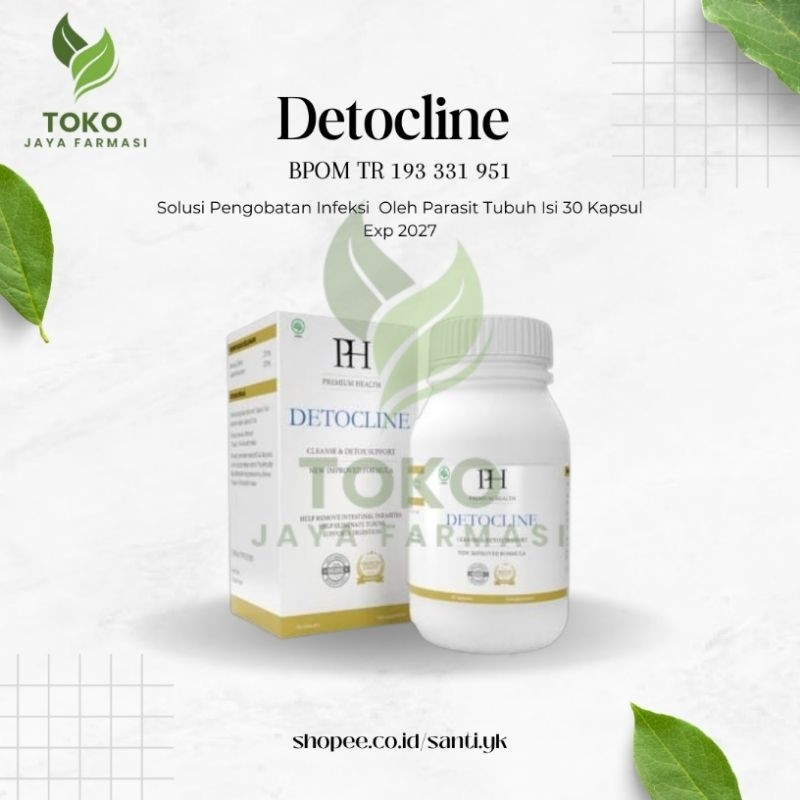 (Terlaris) Detocline Asli Original BPOM Obat Penghilang Parasit Herbal Penghilang Bau Mulut