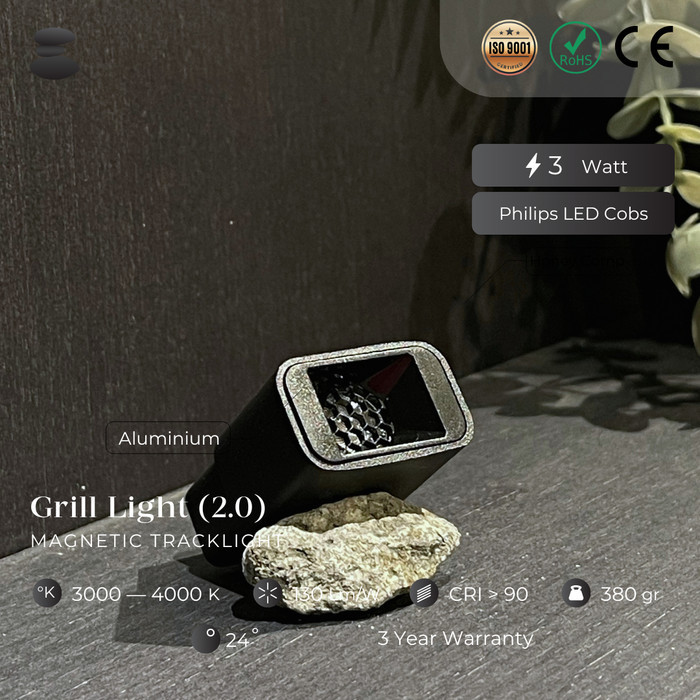 

LARIS -LED MAGNETIC TRACK LIGHT SYSTEM GRILLE LIGHT - 3W, 3000K 2.0