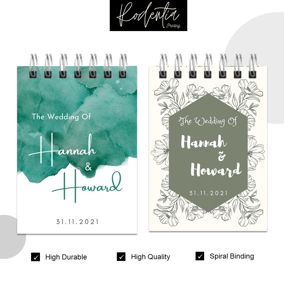

READY Notes Buku Catatan Kecil Ukuran A7 Souvenir Pernikahan Khitan Seminar Ulang Tahun Custom Notebook