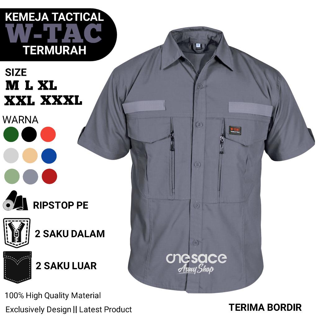 FLASH SALE Kemeja Tactical WTAC Lengan Pendek Baju PDH PDL NM04