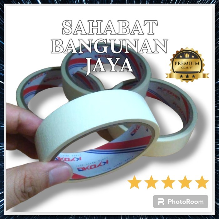 

LAKBAN KERTAS LEM ISOLASI KERTAS 1 INCH KYOKO/MASKING TAPE KYOKO 1