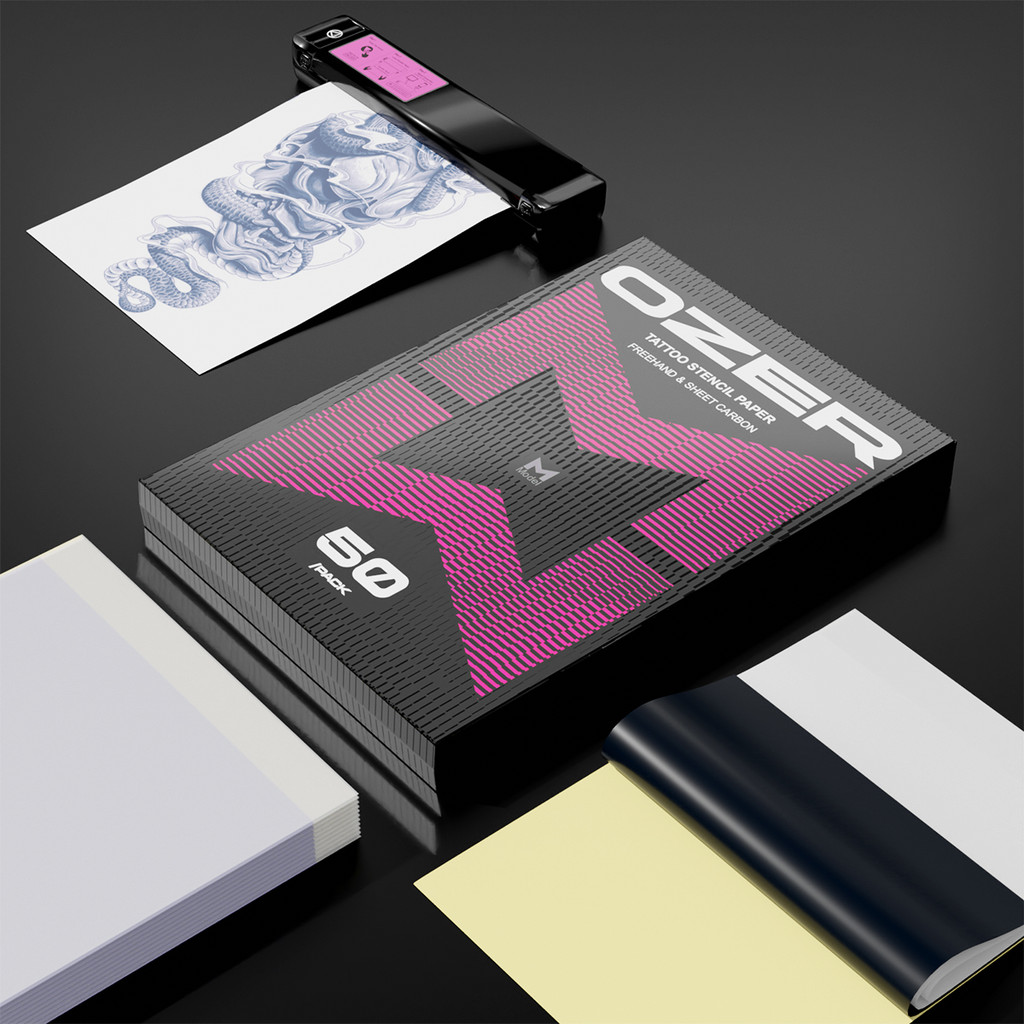 

OZER 50 Sheets Tattoo Transfer Paper A4 Size, Thermal Copier Template Paper for Thermal Copier Template Paper for Tattoo Artist