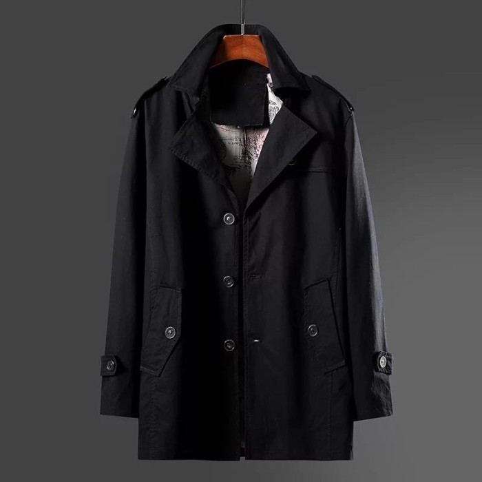 jas blazer jubah panjang pria long coat pria - jw