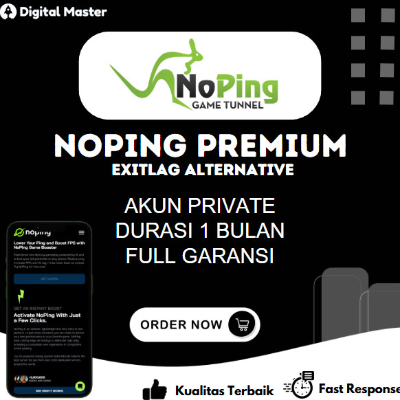 NoPing Premium 1 Bulan Private Resmi Full Garansi | Exitlag Alternatif