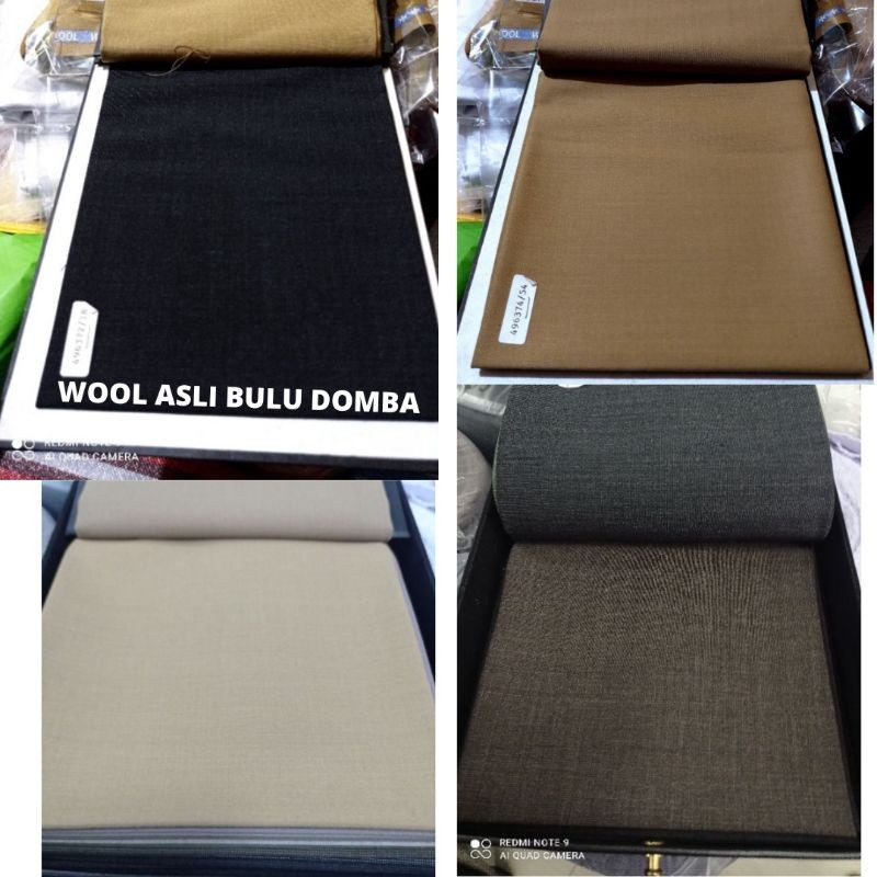kain wool asli bulu domba bahan seragam pemda pns celana rok seragam formal super premium pria wanit