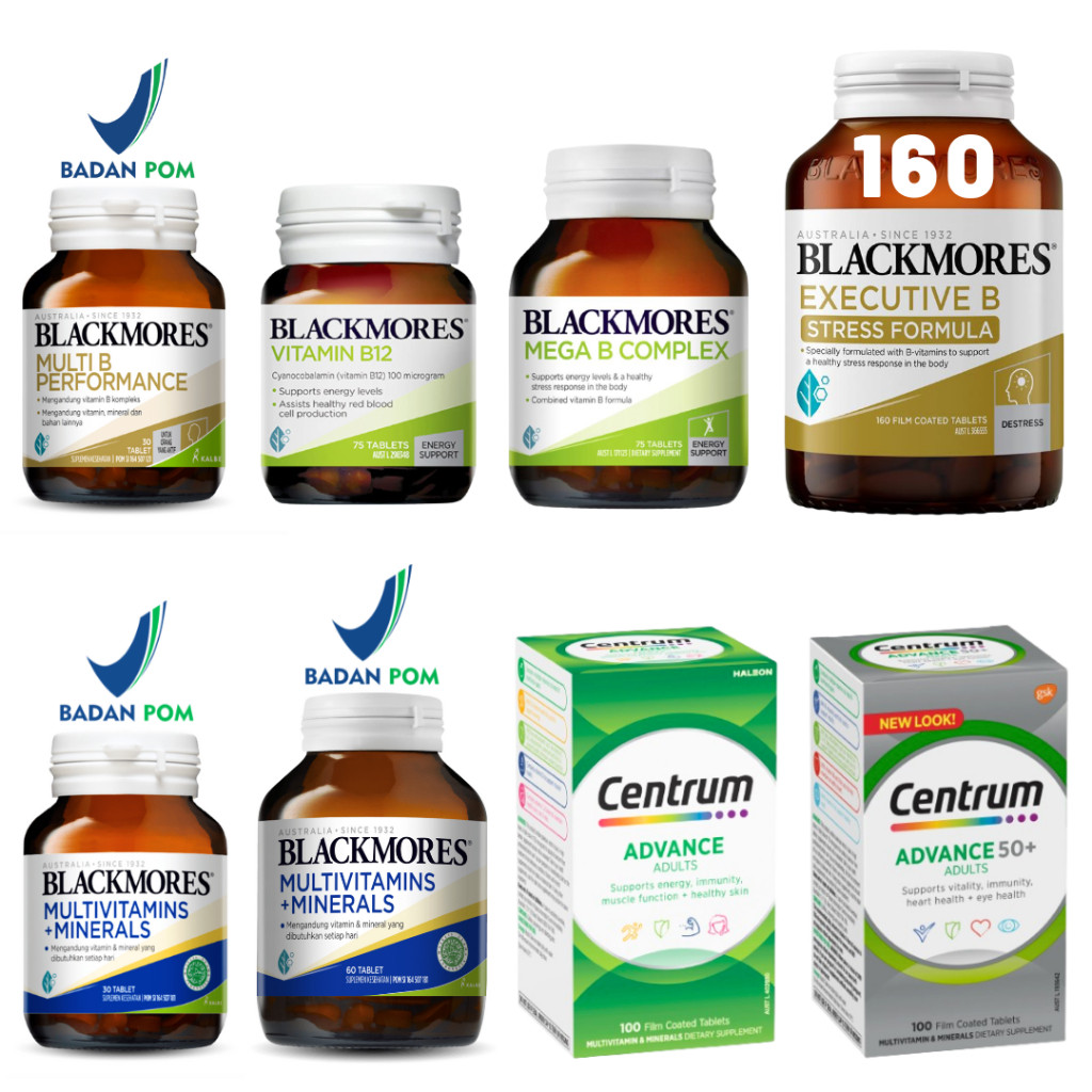 Berocca Energy Centrum Advance For Adults 50+ 50 plus 100 Tablets Advanced Adult Multivitamin + Mine