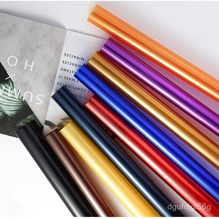 

Kertas Buket Bunga Color OPP Transparent Reflection Waterproof Florist Flower Wrapping KB102