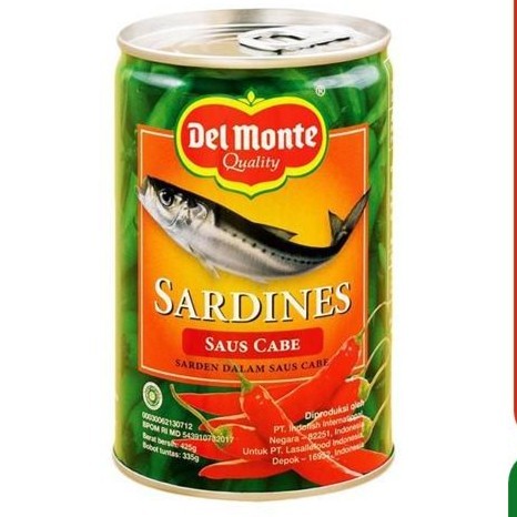 

Delmonte Sardines Suas Cabai 425ram