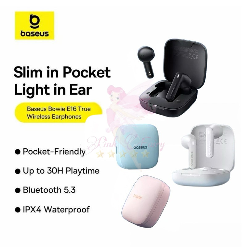 Baseus Bowie E16 TWS Earphone Headset Bluetooth 5.3 Original