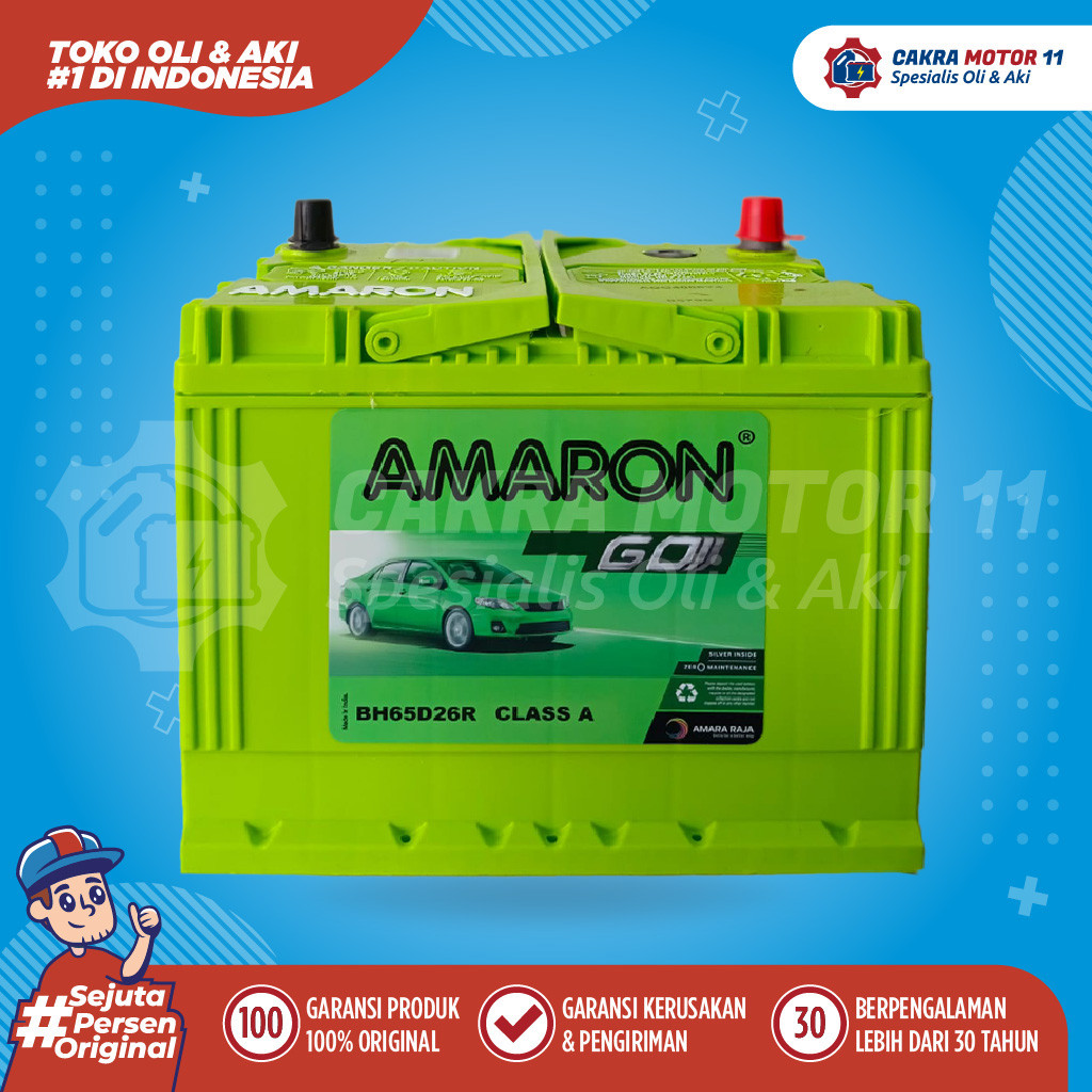 Aki Mitsubishi Truck Fuso Amaron Go 65d26r 65ah Aki Mobil
