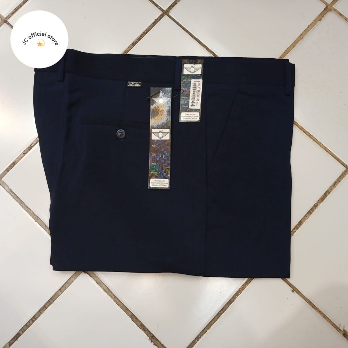 celana bahan | kain | dasar | kantor | formal | jumbo size pria - biru dongker, 50