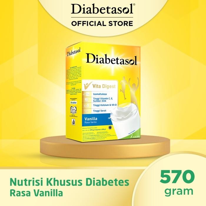 

[[PROMO]]BEST SELLER DIABETASOL Milk 570gr - Vanilla 570gr/ Coklat / Cappucino - Susu Penderita Diabetes - VANILLA