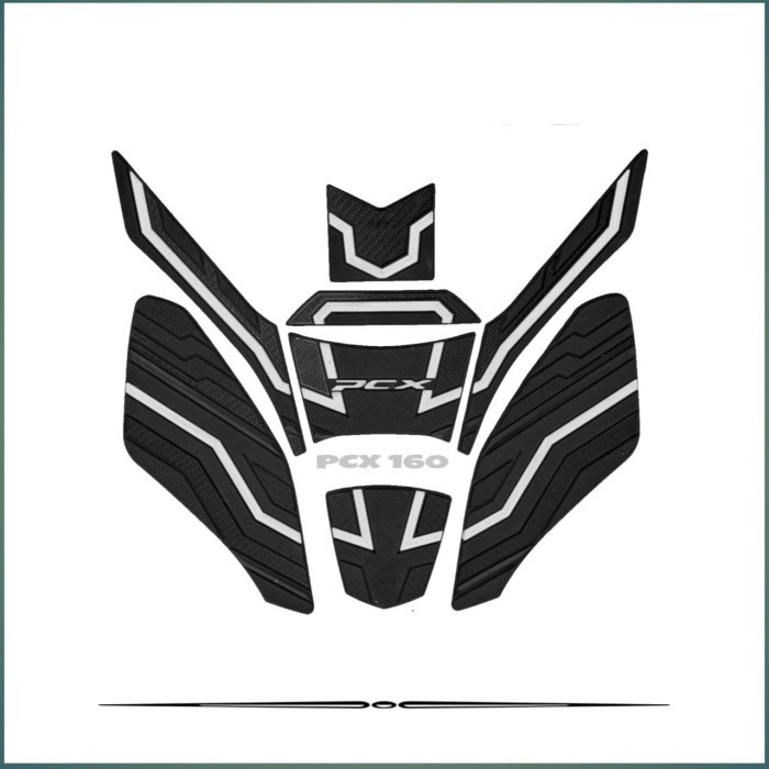 DECKPAD PCX 160 TANKPAD PCX VARIASI MOTOR PCX 160 COVER BODY PROTECTOR - Putih