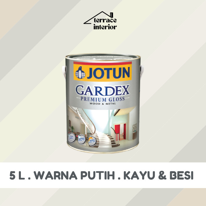Cat Kayu & Besi Gardex Warna Putih Premium Gloss Jotun 5 L