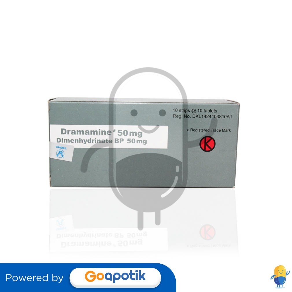 Dramamine 50 Mg Box 100 Tablet