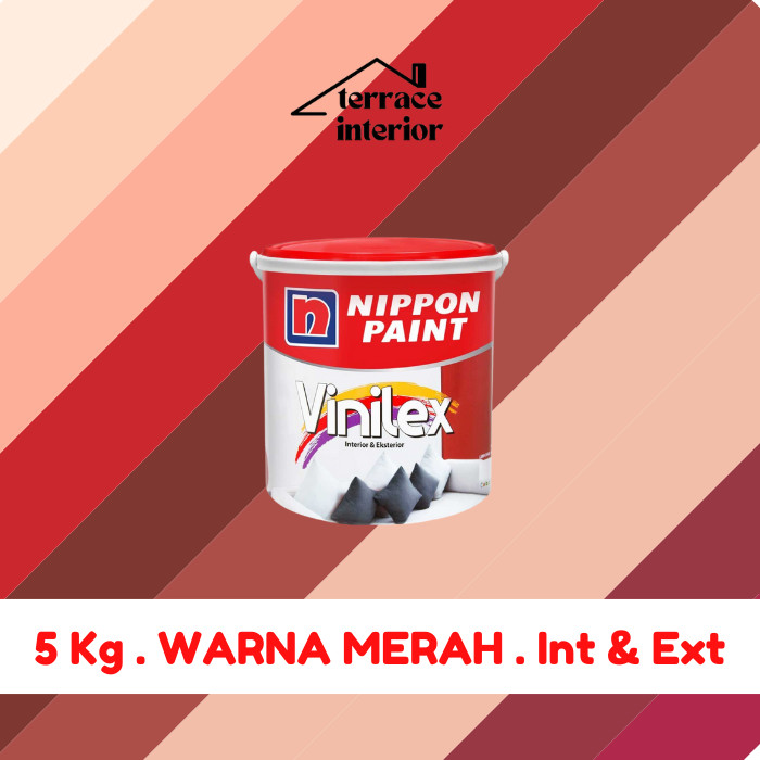 Cat Tembok Vinilex 5000 Interior & Exterior Merah 5 Kg