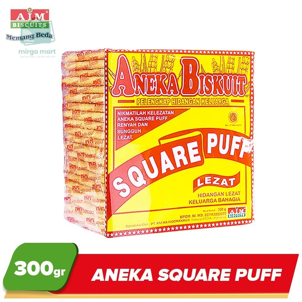

AIM Aneka Square Puff 300g Renyah Manis Halal