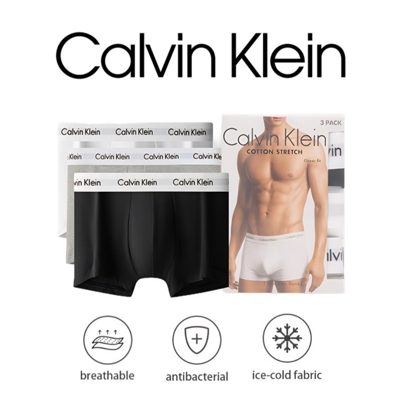 Original CALVIN KLEIN CELANA DALAM BOXER PRIA COTTON STRETCH - CK underwear Pria