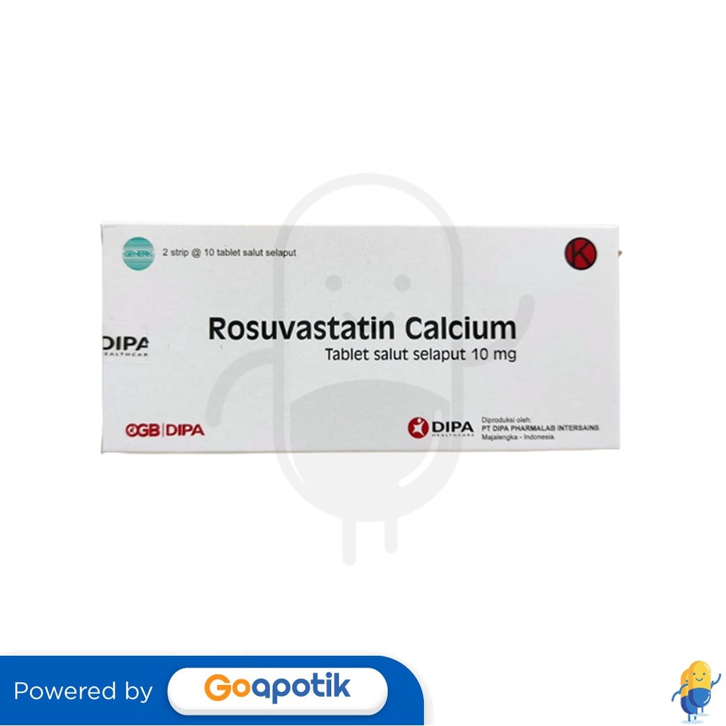 Rosuvastatin Calcium Dipa 10 Mg Box 20 Tablet