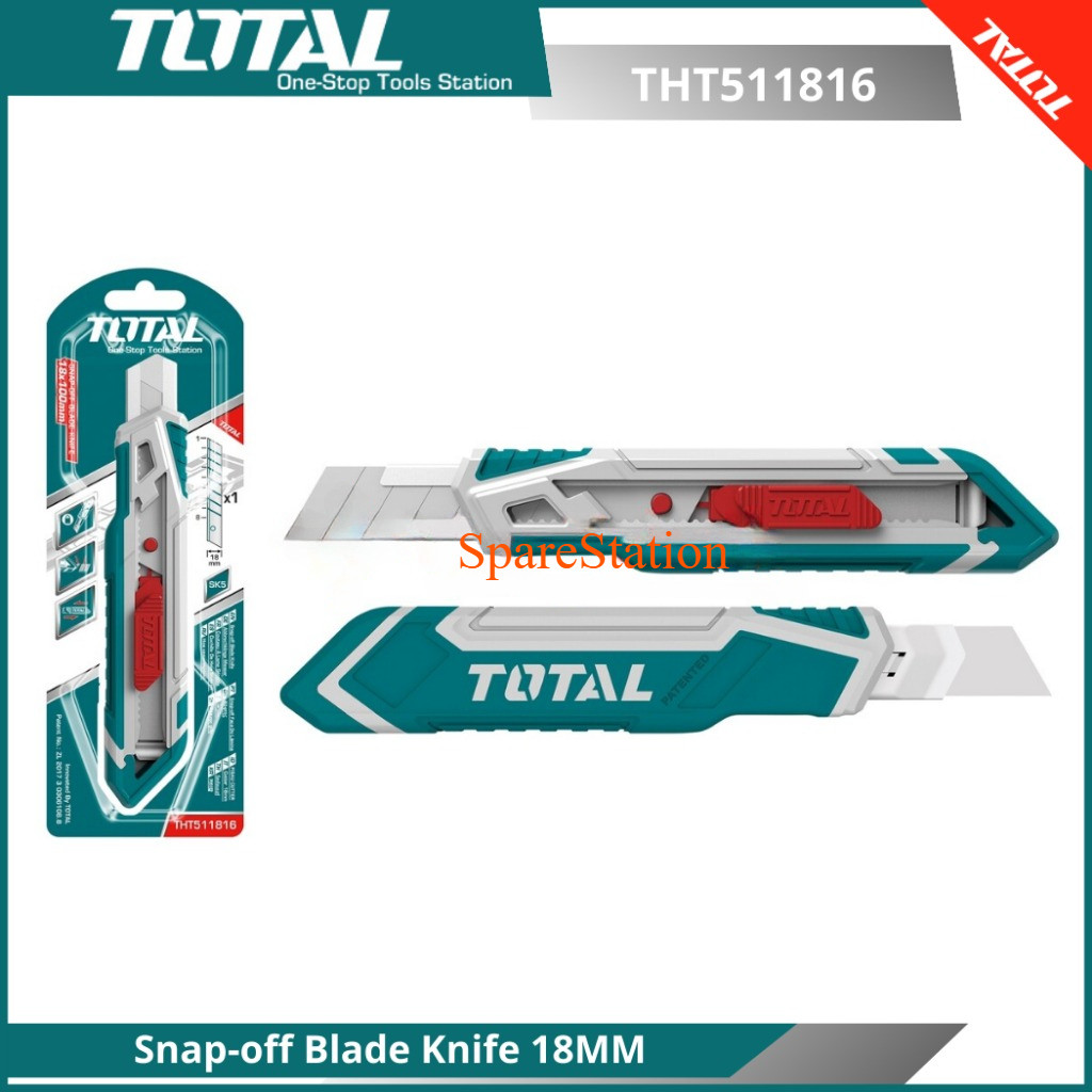 

Pisau Cutter TOTAL THT511816 Snap-off Blade Knife