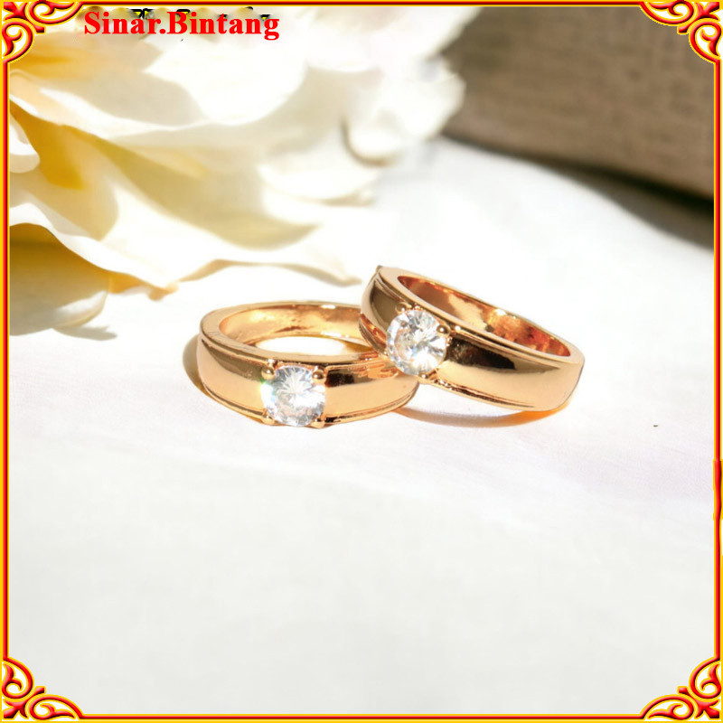 pormo.....Cincin Lapis Emas mudah 24k kadar 17,7 model couple free surat