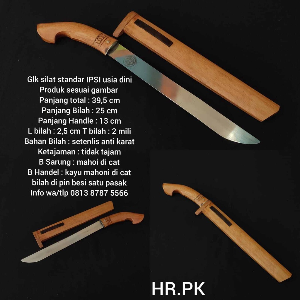 Golok tumpul golok ipsi ukuran usia dini 25 cm