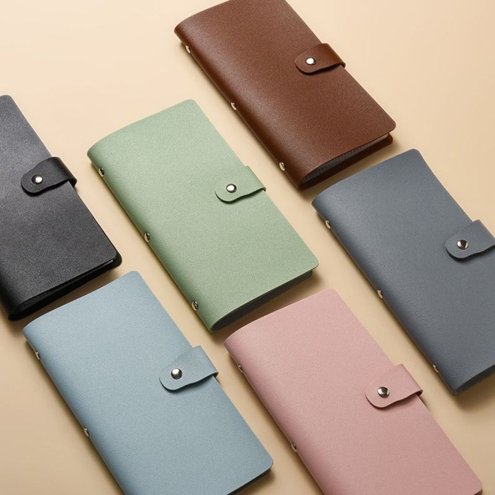

Fun Money Savings Challenge Binder PU Easy Savings Challenges Book Clear Solid Color Cash Budget Notebook Money Planners