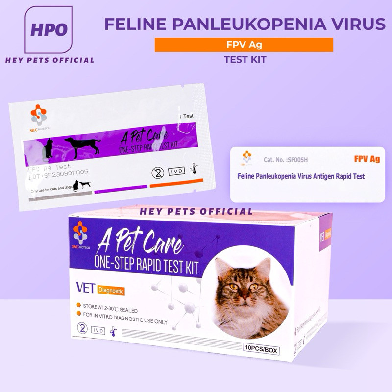 Test Kit Panleukopenia (FPV Ag) - Alat Test Virus Kucing (1 Pcs)