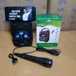 Speaker Bluetooth HF-S288 + Mic Karaoke Wireless Speaker Portable