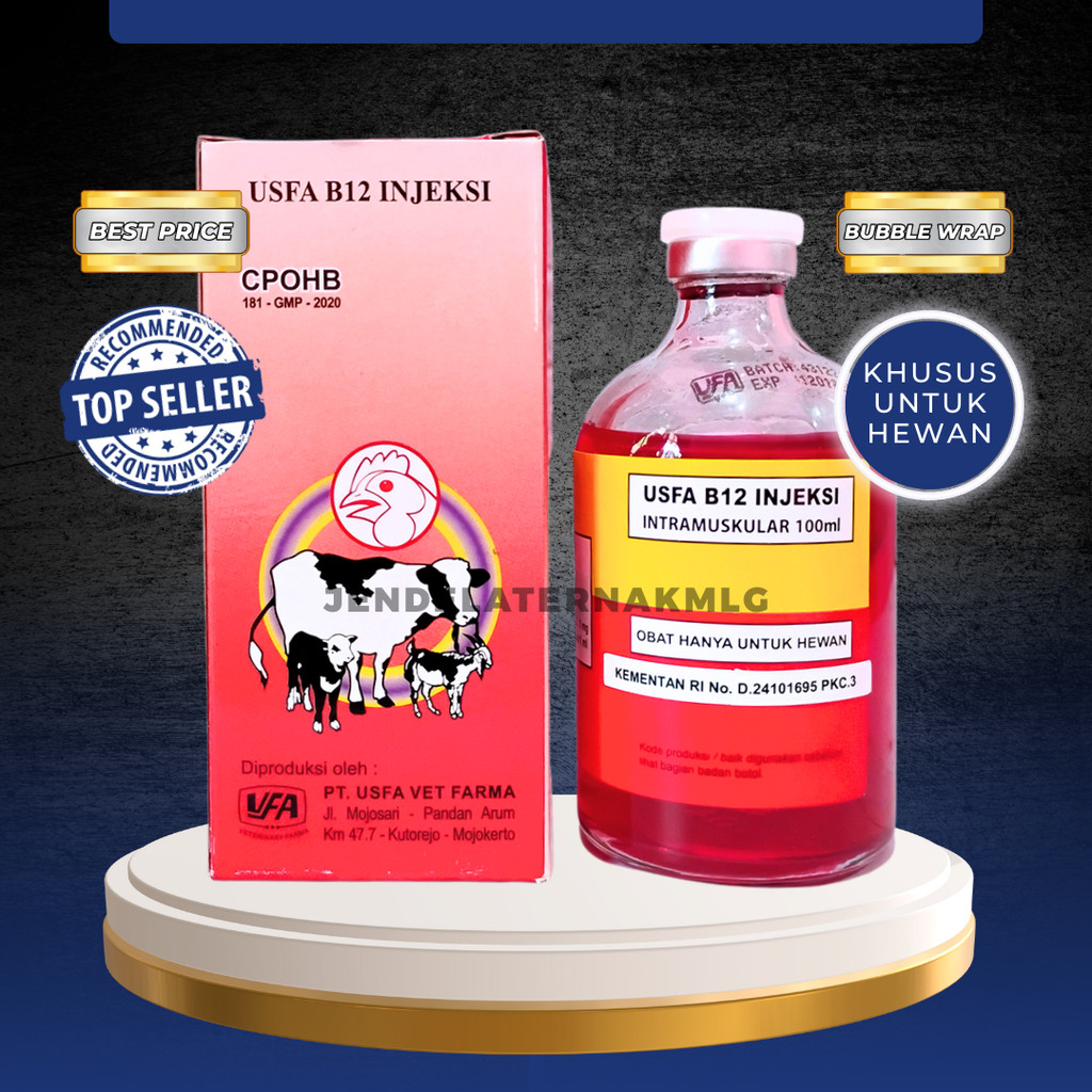 USFA B12 INJ 100 ML - Vitamin B12 Kambing Ayam Sapi