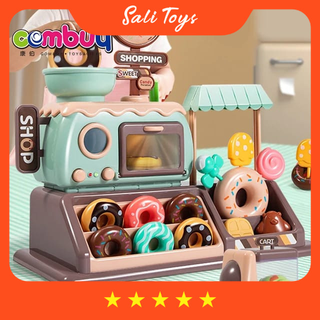 Mainan Anak LucuMainan Edukasi Anak Jual Jualan Kasir Toko Roti Donut Shop Donat Ice Cream Permen Es