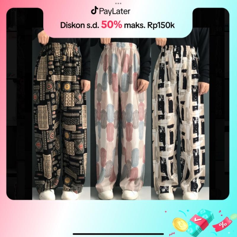 

Celana Kallyoutfit Hommy Part 3 Kulot Panjang Adem Piyama Rayon Wanita